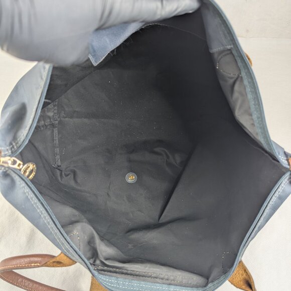 Longchamp Le Pliage Tote – Preowned Nylon Bag Gray, Authentic, Fast Dispatch - Picture 4 of 16